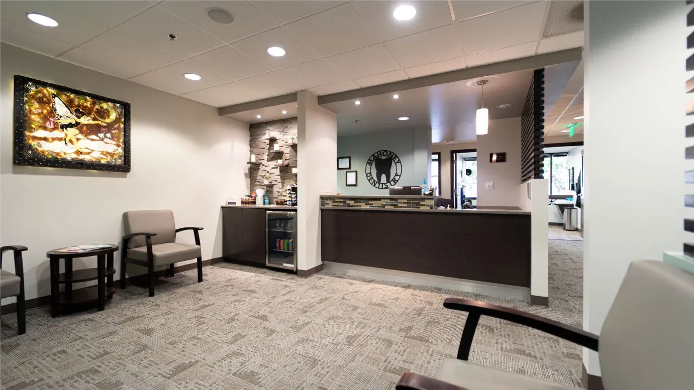 Dentist near Mountlake Terrace: check-in desk at Arista Dental Care of Edmonds