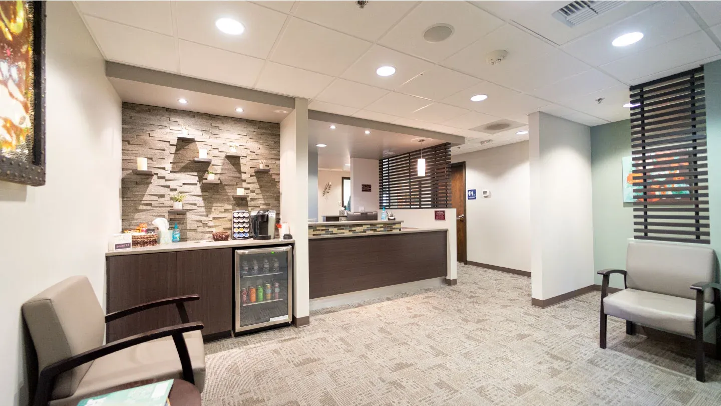 Front desk and reception area