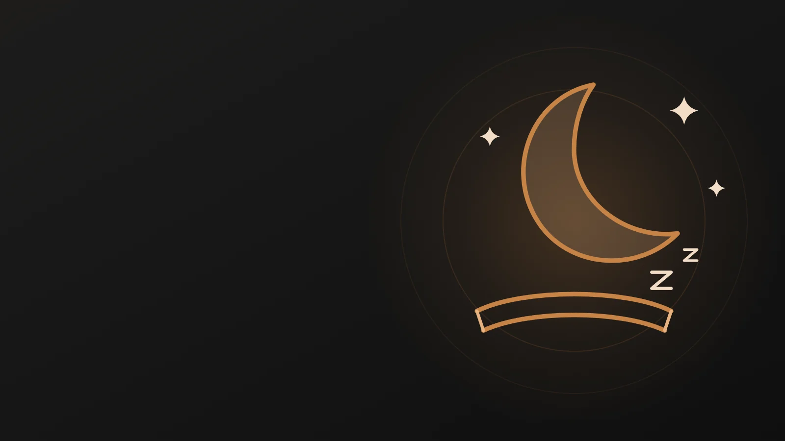 Illustration of a crescent moon and stars above an oral sleep appliance